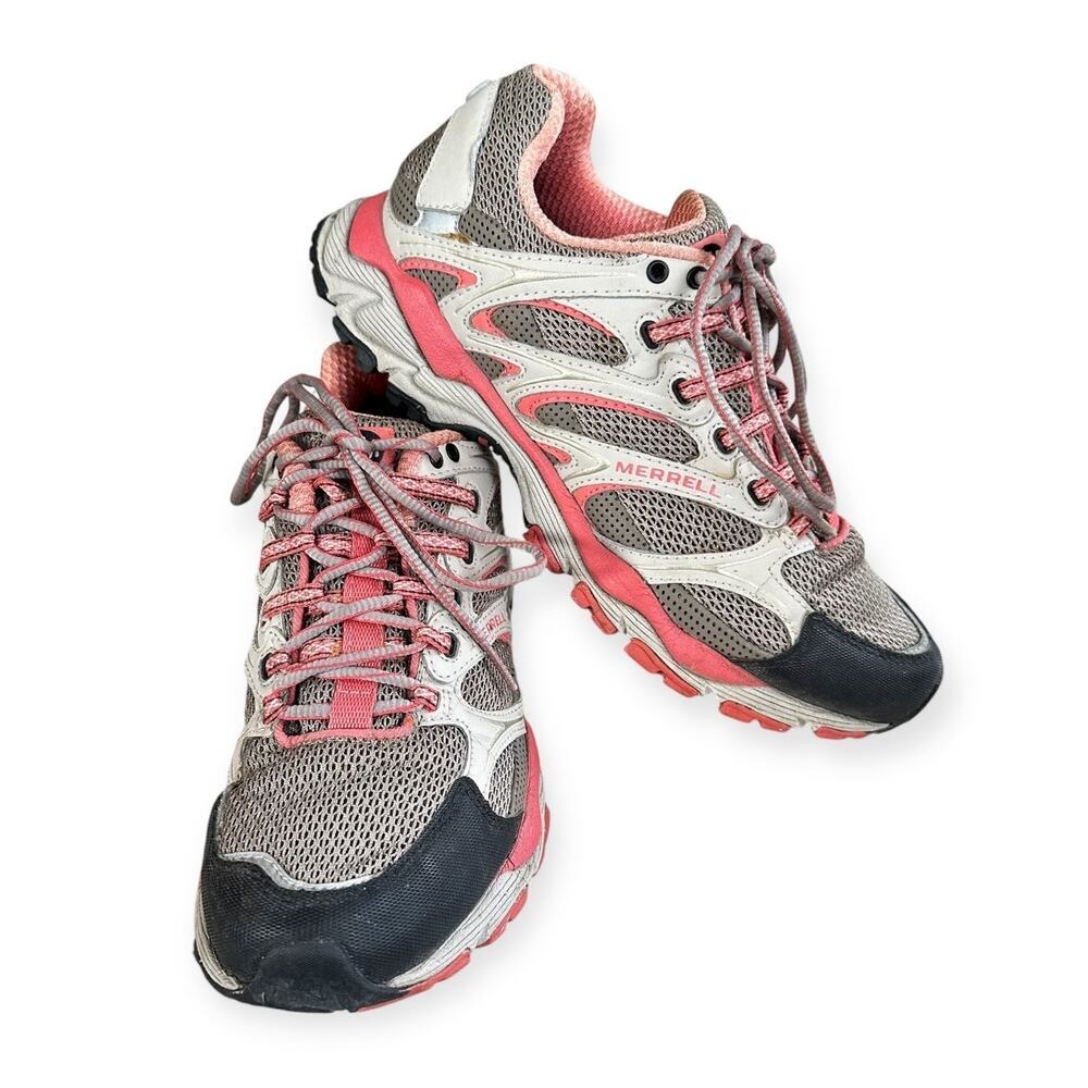 Merrell NTR Seismic Trail Running Shoes Silver Lining Porcelain Rose Women 8.5